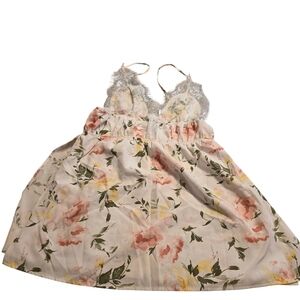 Floral Lace Trim Dress